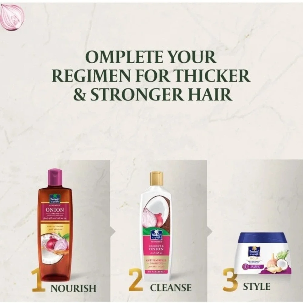 Parachute Advansed Onion Oil For Hair Growth, 10.14 Fl Oz (Pack of 1), Red